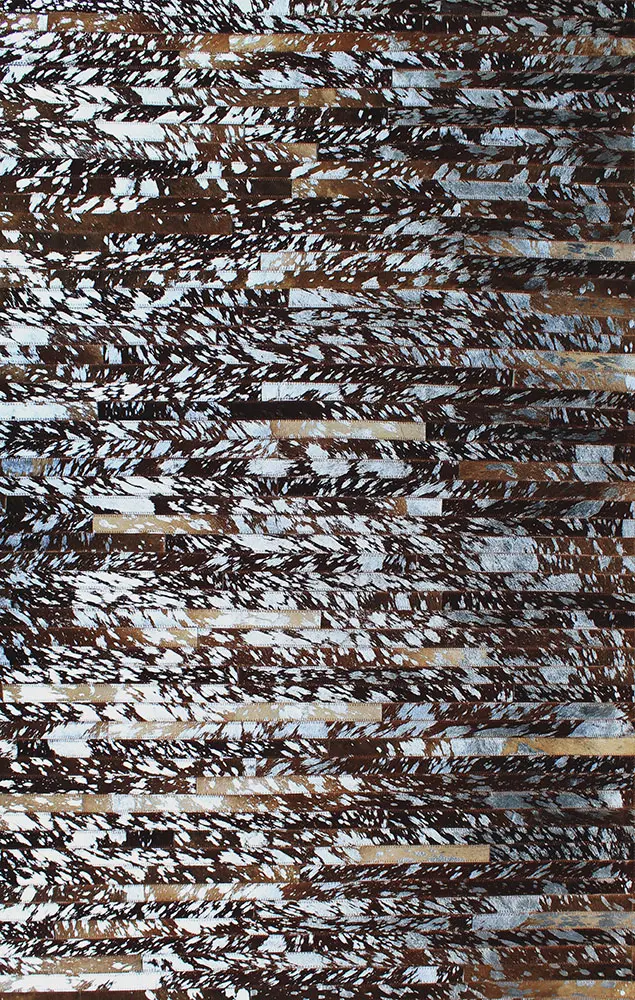 AyubRugs Multi-Colored Leather Rug 3