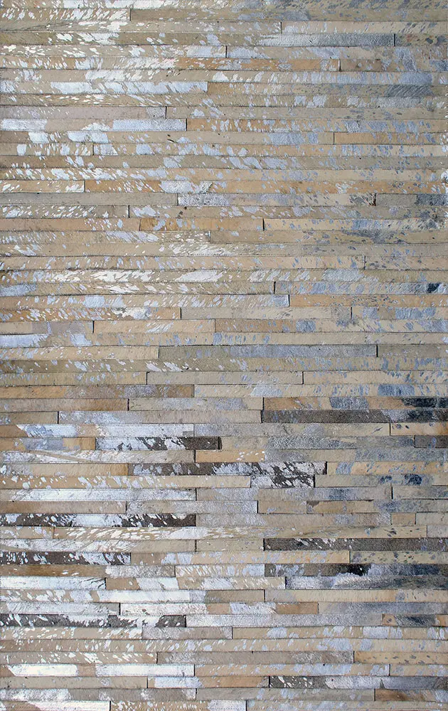 Clearance AyubRugs Multi-Colored Leather Rug 4