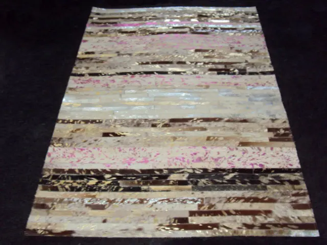 AyubRugs Multi-Colored Leather Rug 5