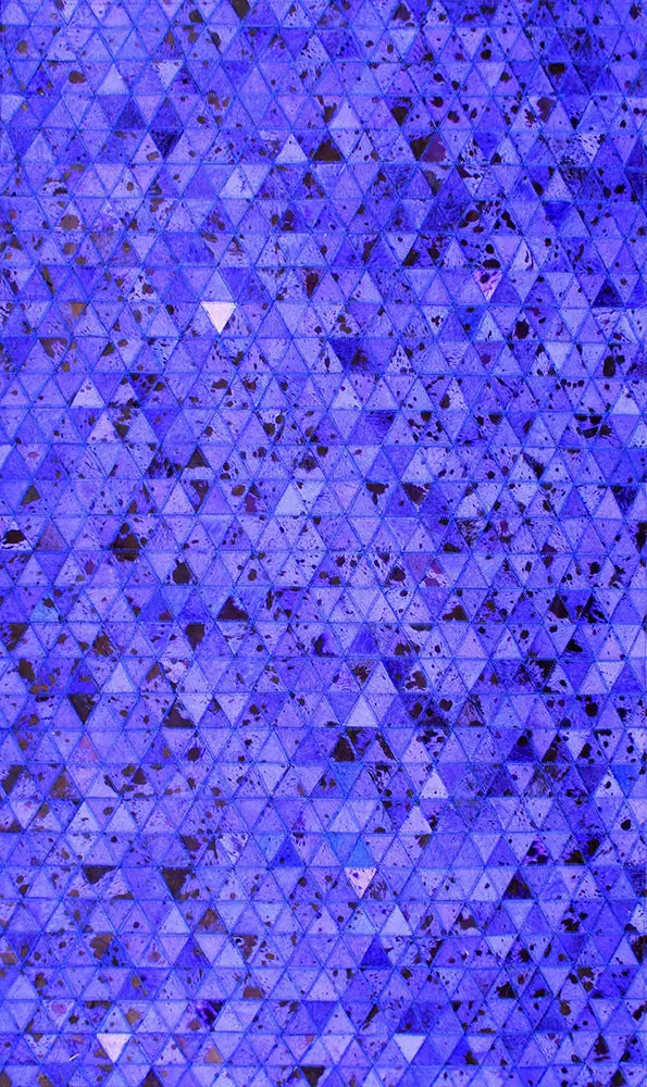 AyubRugs Blue Leather Rug