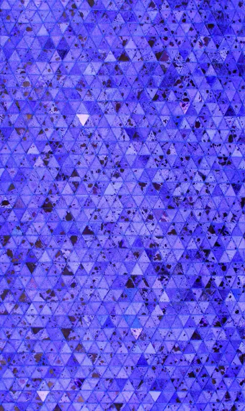 AyubRugs Blue Leather Rug
