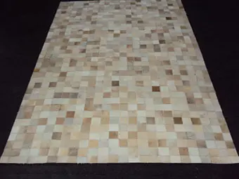 AyubRugs White Leather Rug