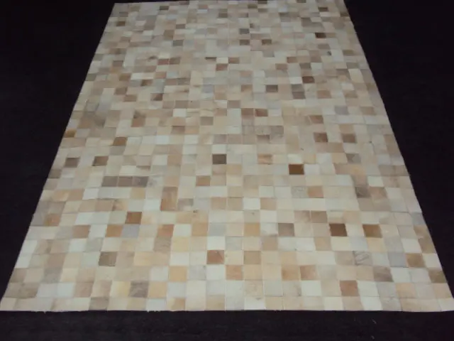 AyubRugs White Leather Rug