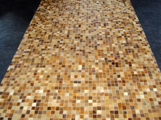 AyubRugs Brown Leather Rug