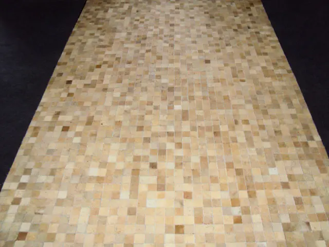 AyubRugs White Leather Rug 4