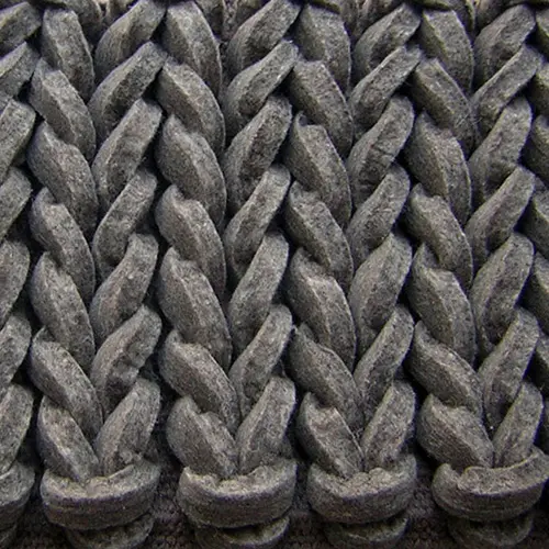 Brown Braided Felt Shag 4' x 6' Rug Product Image