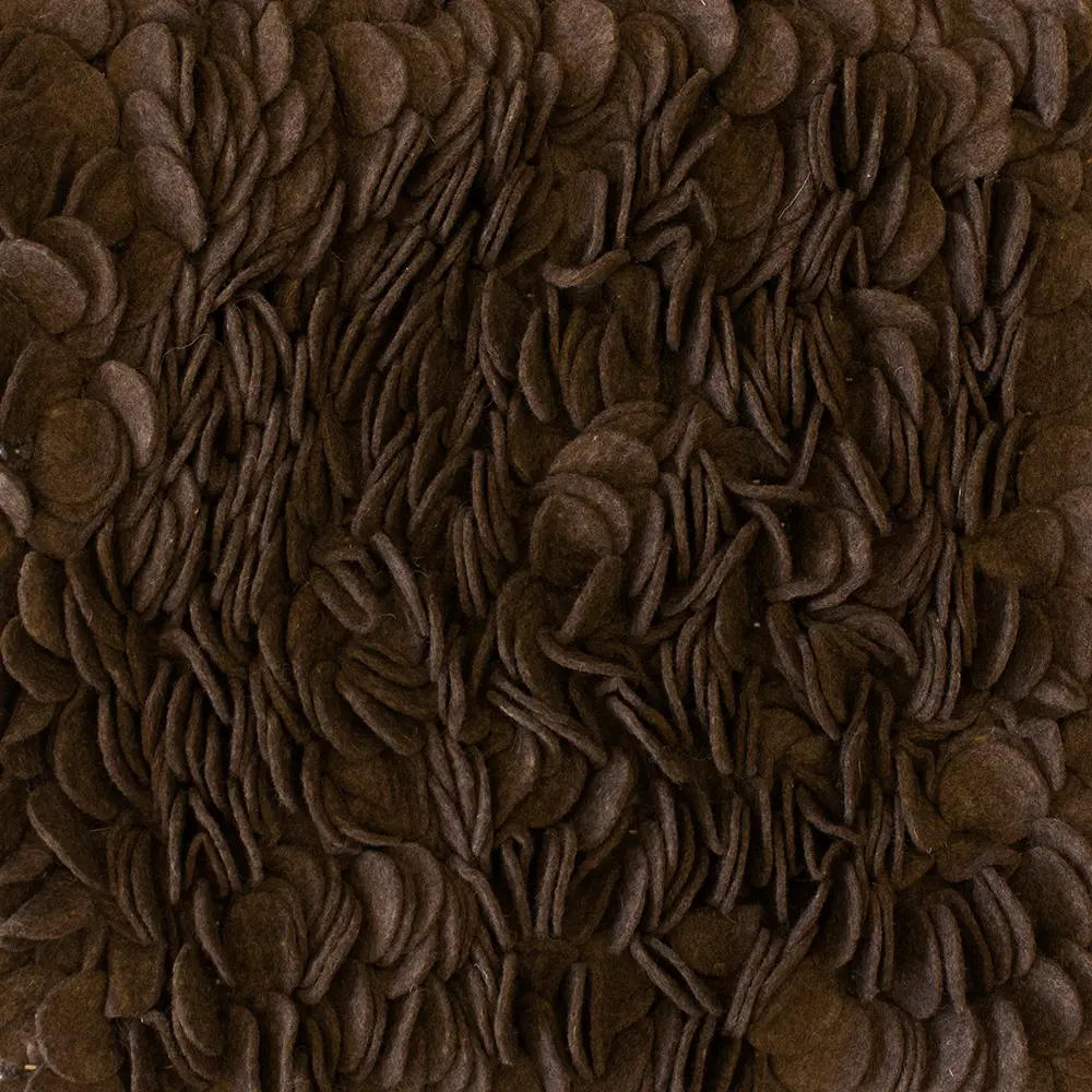 Enoki Chocolate Felt Shag Rug