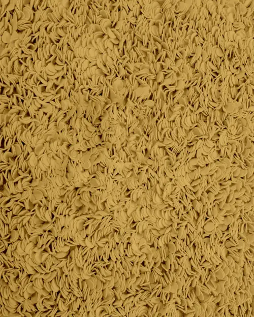 Enoki Gold Felt Shag Rug