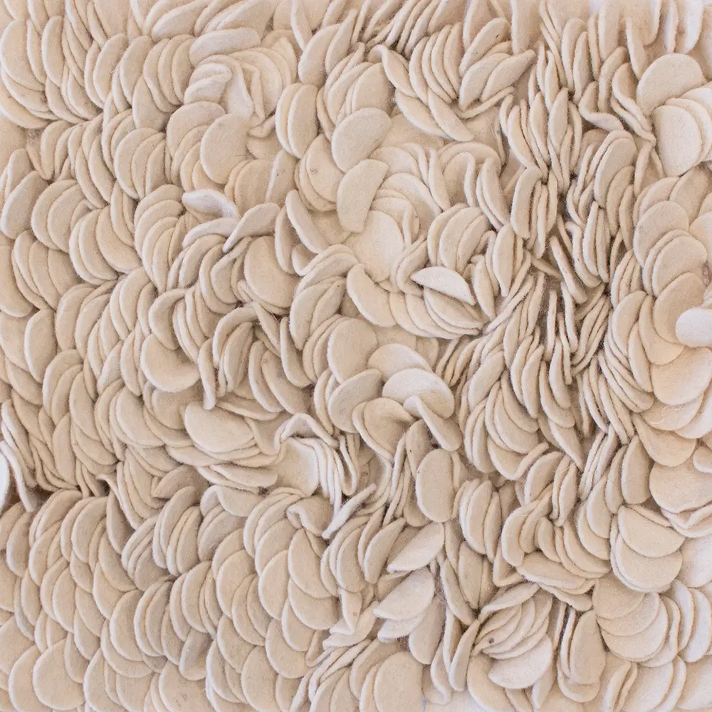 Enoki Ivory Felt Shag Rug
