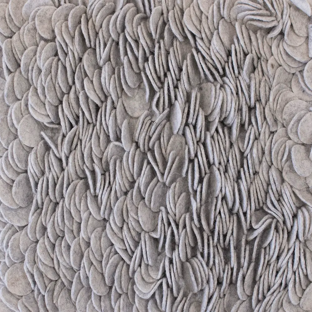 Enoki Silver - Gray Felt Shag Rug