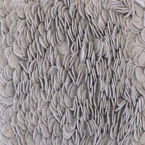 Enoki Silver - Gray Felt Shag Rug