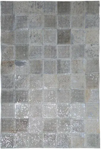 Christopher Fareed Gray Leather Patterned Rug Product Image