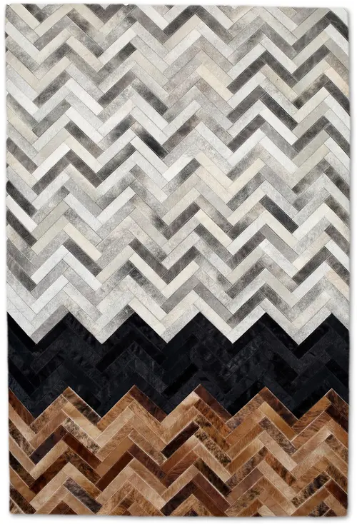 Christopher Fareed Multi-Colored Leather Patterned Rug 2