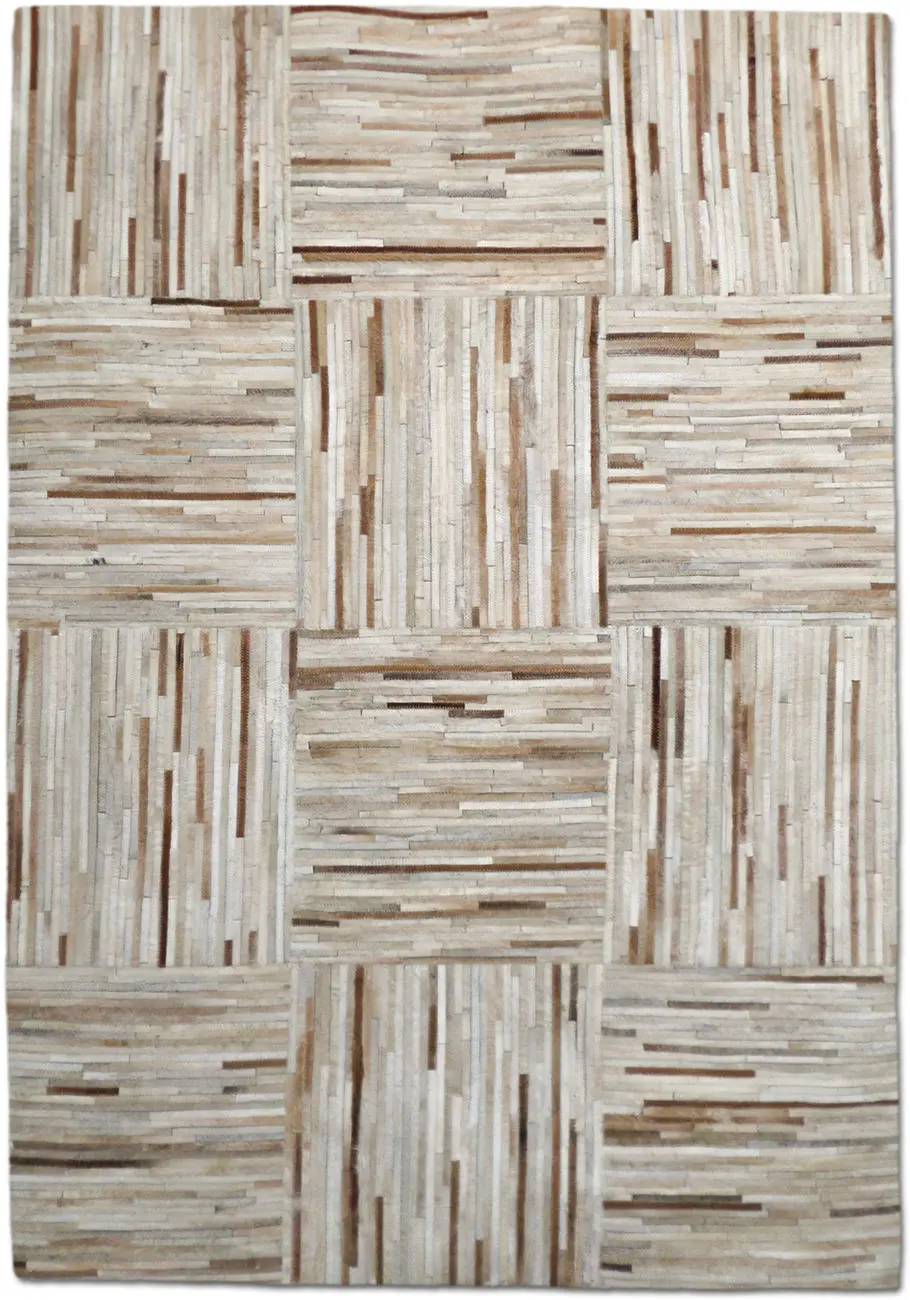 Christopher Fareed Beige Leather Patterned Rug