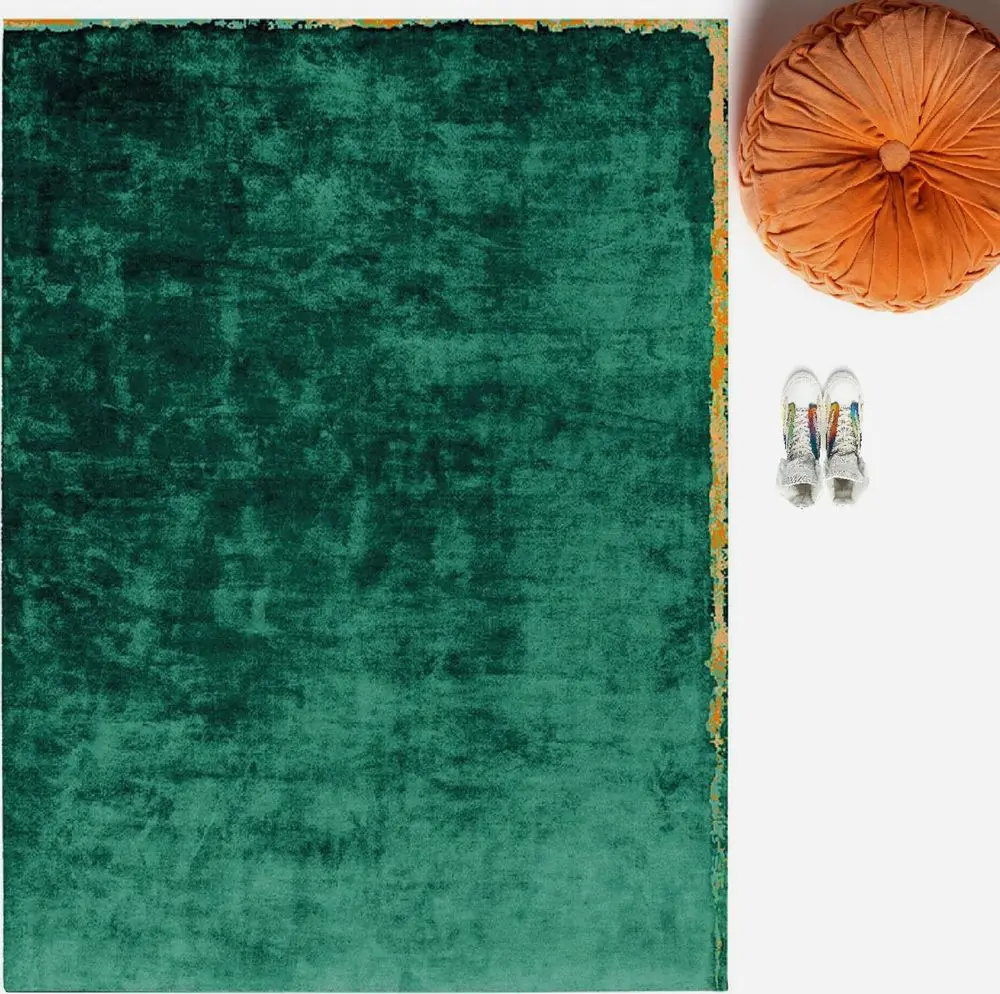 By Second Studio Nester Divine Nd6782 Bottle Green Silk Rug