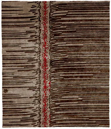 Magnolia B Silk Wool Hand Knotted Tibetan Rug Product Image