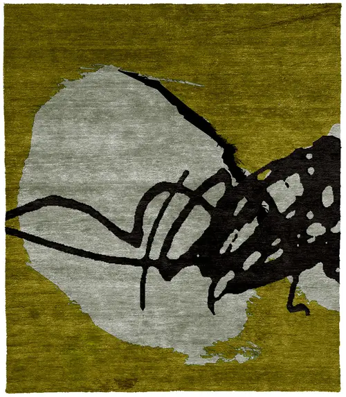 Negli Occhi E Wool Hand Knotted Tibetan Rug