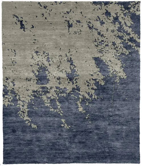 Moving Moments B Silk Wool Hand Knotted Tibetan Rug