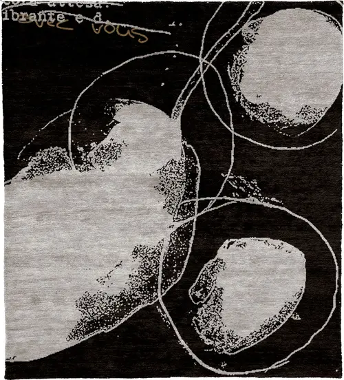 Avec Vous B Wool Hand Knotted Tibetan Rug