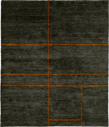 Expression In Lines B Wool Hand Knotted Tibetan Rug Product Image