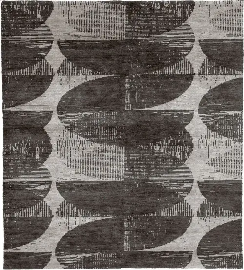 Grunge A Silk Wool Hand Knotted Tibetan Rug