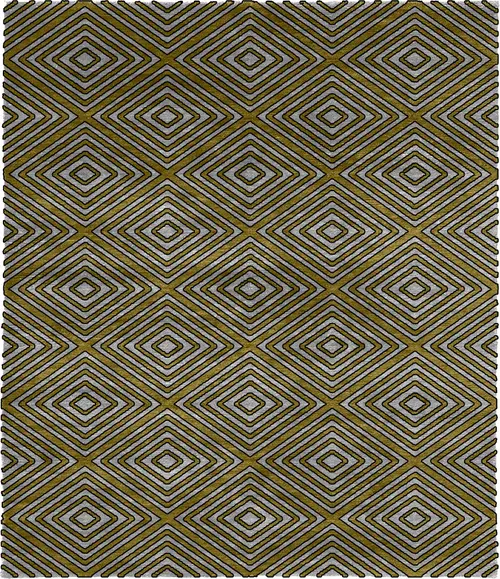 Grid Wool Hand Knotted Tibetan Rug