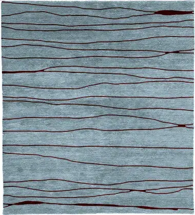 Radiate Waves Wool Hand Knotted Tibetan Rug