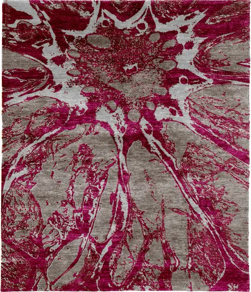 Macro C Silk Wool Hand Knotted Tibetan Rug