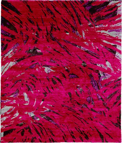 Just Silence Silk Hand Knotted Tibetan Rug