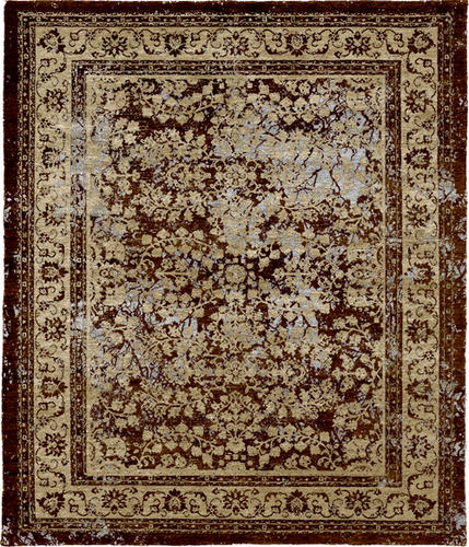 Kashan Night Silk Hand Knotted Tibetan Rug Product Image