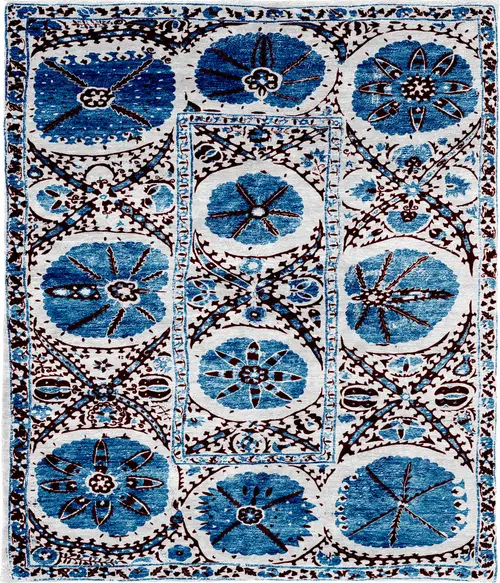 Transdim D Wool Hand Knotted Tibetan Rug
