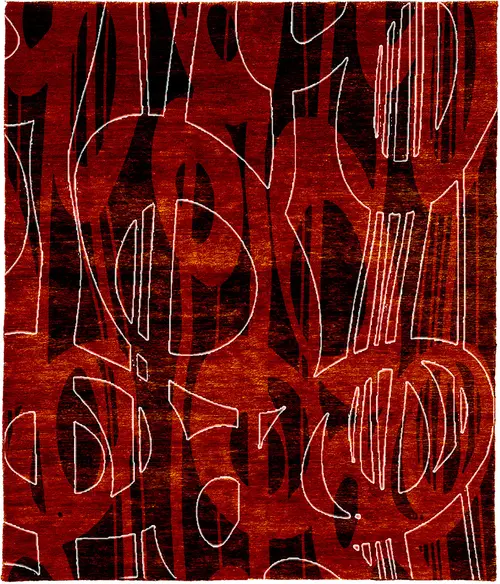 Pauletta B Wool Hand Knotted Tibetan Rug