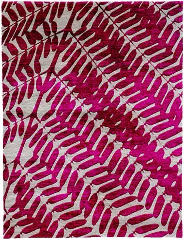 Cupuacu Highland Silk Wool Hand Knotted Tibetan Rug