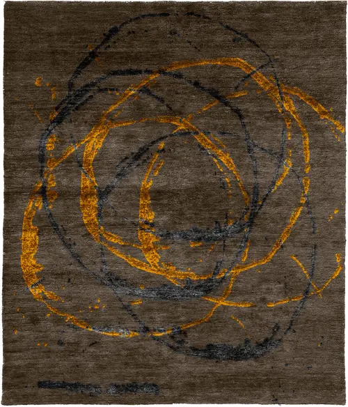 Alvis Highland Silk Wool Hand Knotted Tibetan Rug