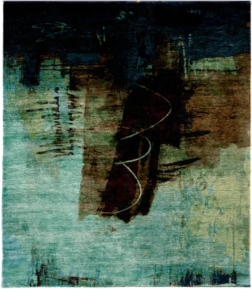 Yarlongite Highland Silk Wool Hand Knotted Tibetan Rug