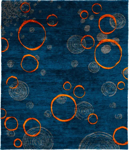 Hyrrokin A Silk Wool Hand Knotted Tibetan Rug