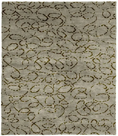 Alpheratz D Silk Wool Hand Knotted Tibetan Rug