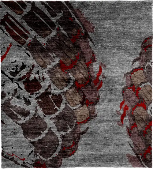 Copiapite A Wool Hand Knotted Tibetan Rug
