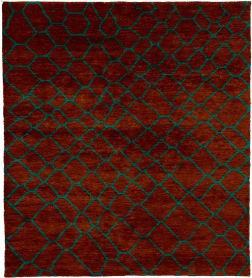 Meningie C Wool Hand Knotted Tibetan Rug