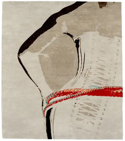 Red Lightly Wool Rug
