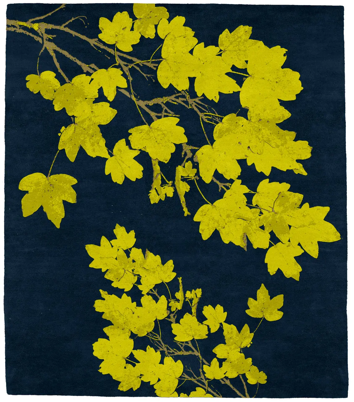 Autumn Lemon - Blue Rug