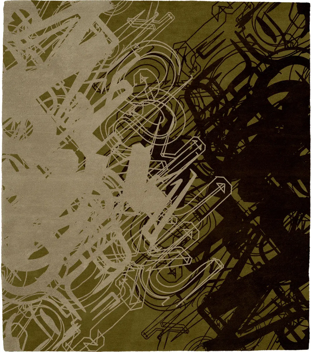 Words C Green Signature Rug