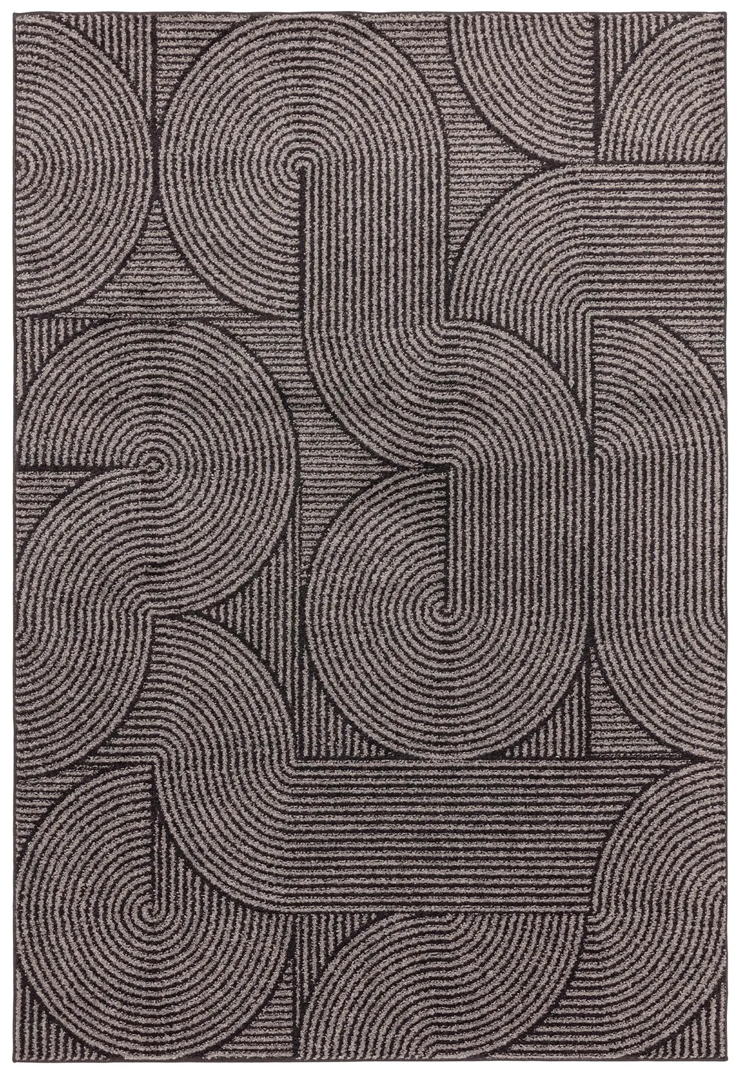 Muse Charcoal Swirl Rug MU01
