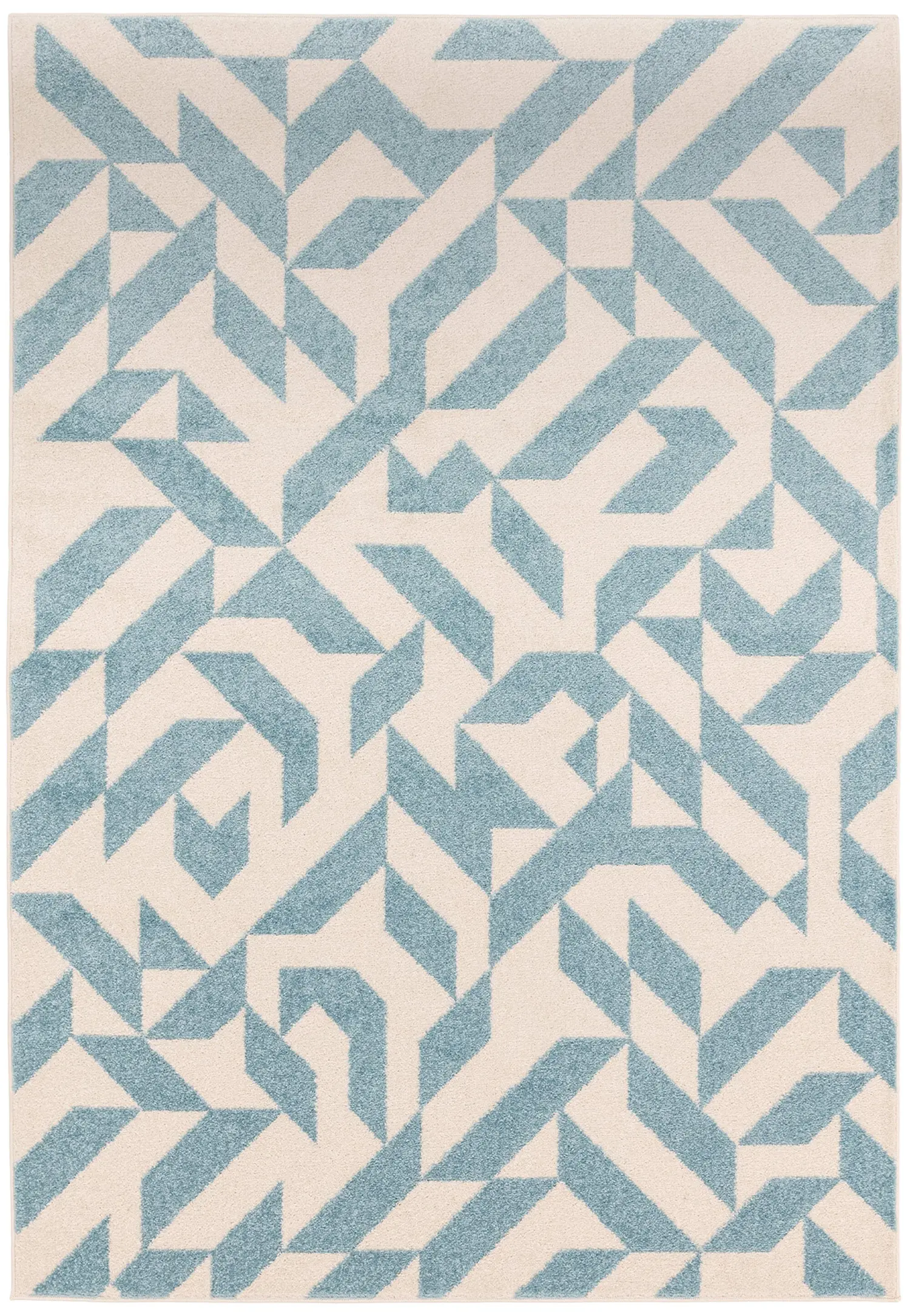 Muse Blue Shapes Rug MU03