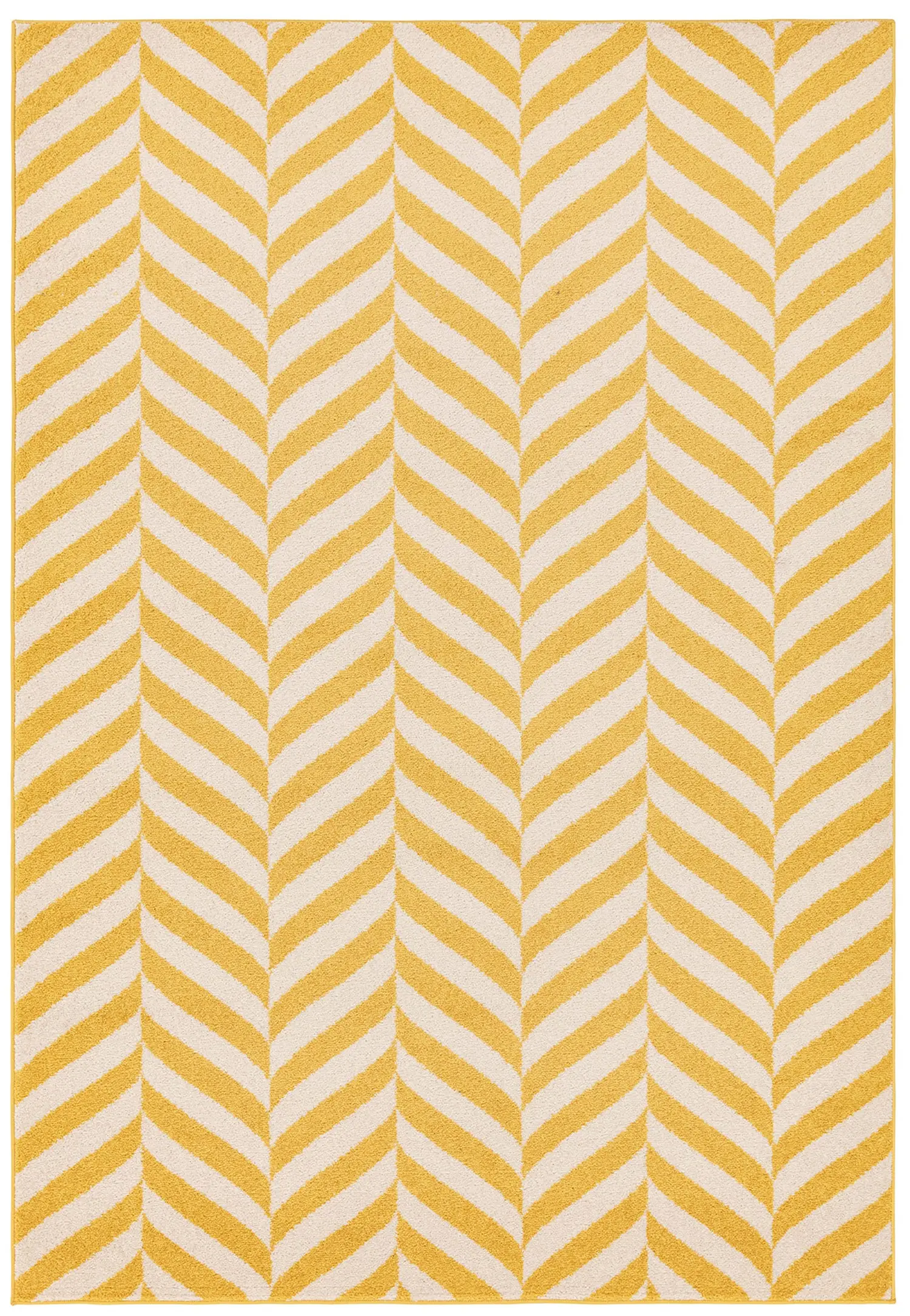 Muse Yellow Chevron Rug MU08