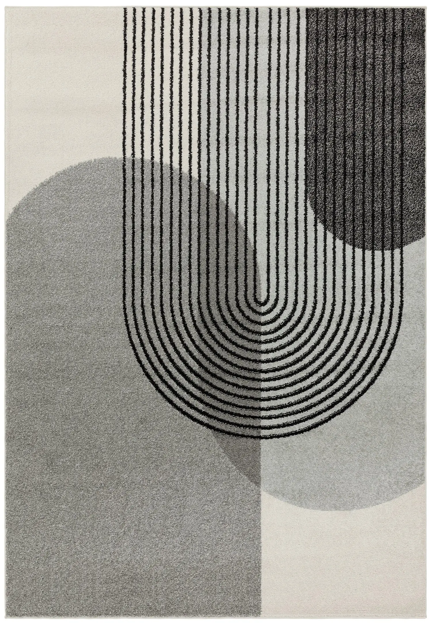 Muse Grey Retro Rug MU14