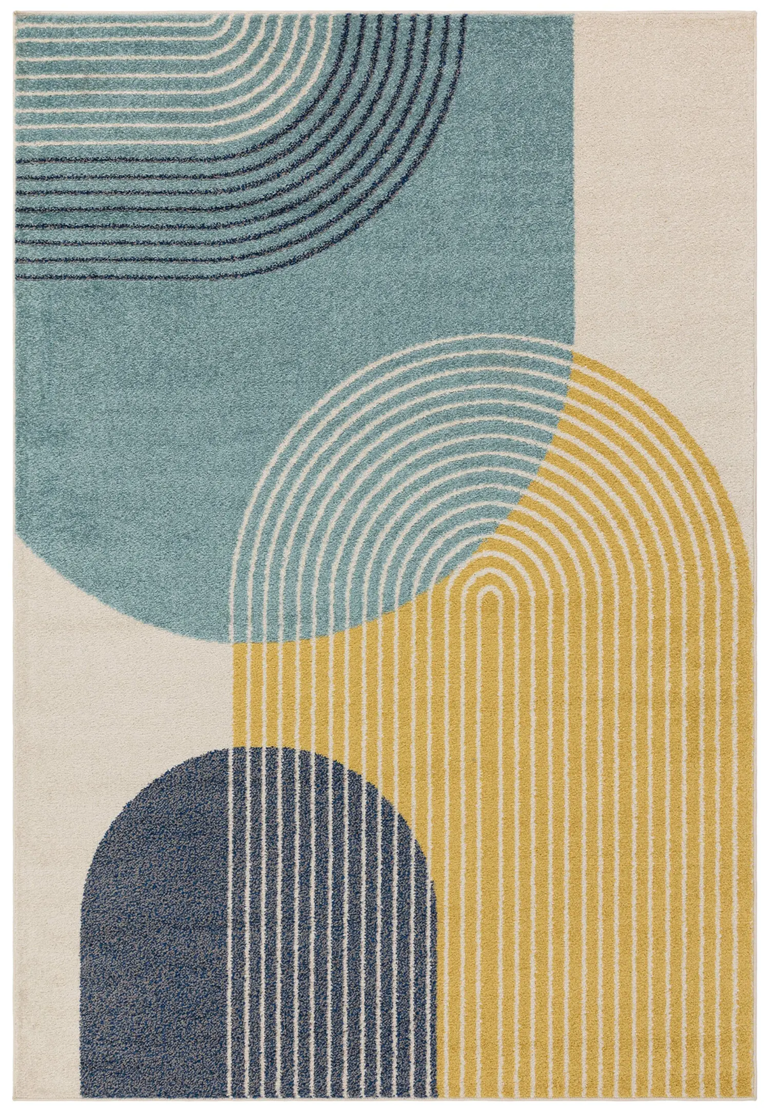 Muse Blue Retro Rug MU15
