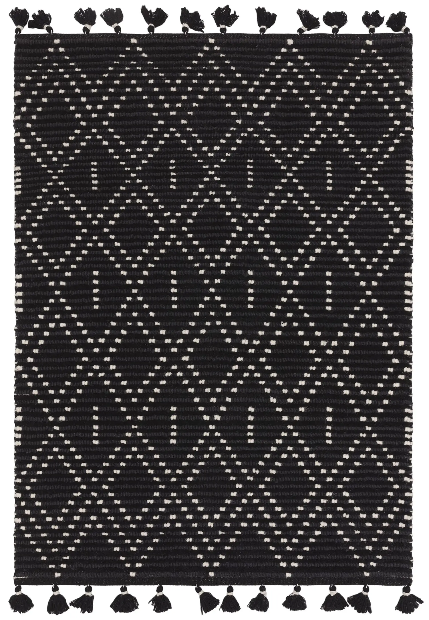 Nepal Black/Cream Diamond Rug