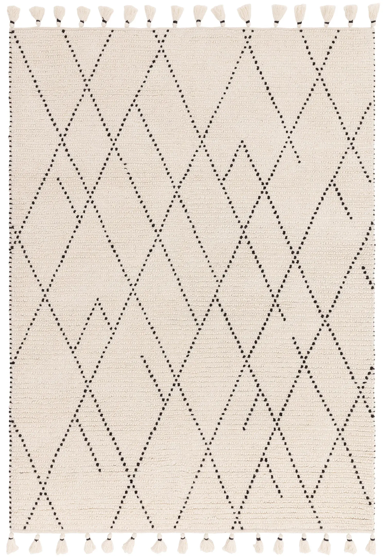 Nepal Cream/Black Linear Rug