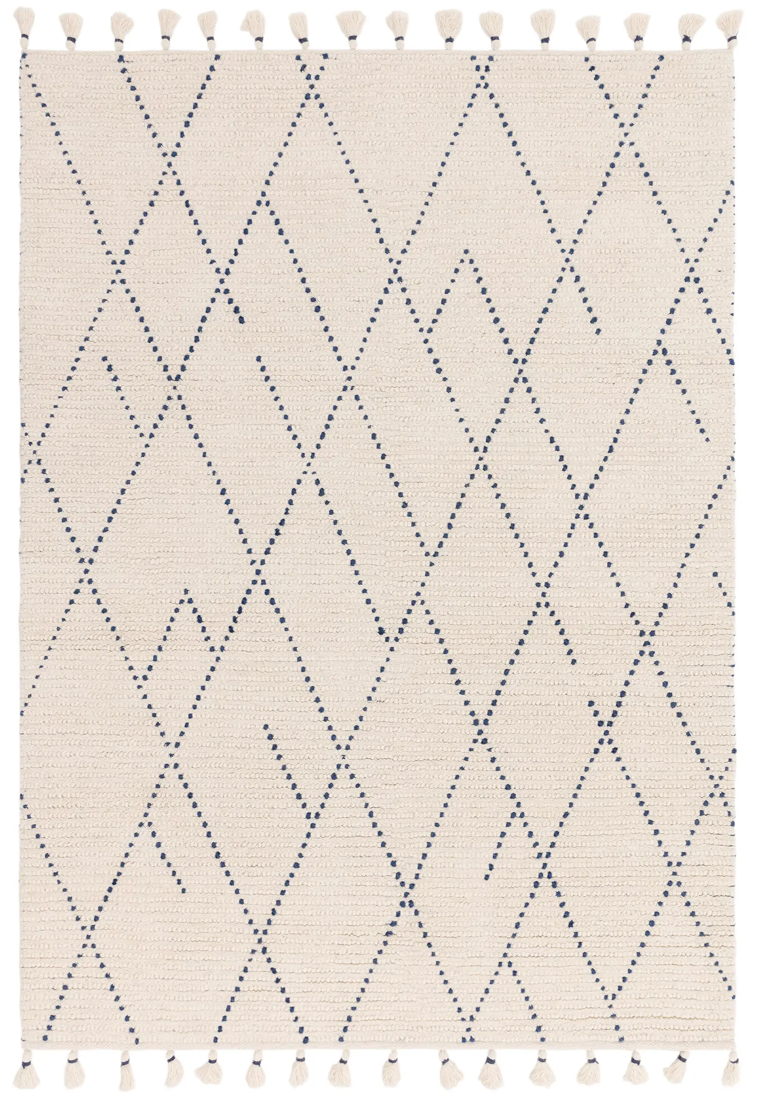 Nepal Cream/Blue Linear Rug